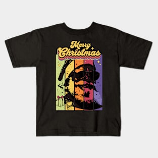 Merry Christmas Spectrum: Retro Santa Radiance Kids T-Shirt